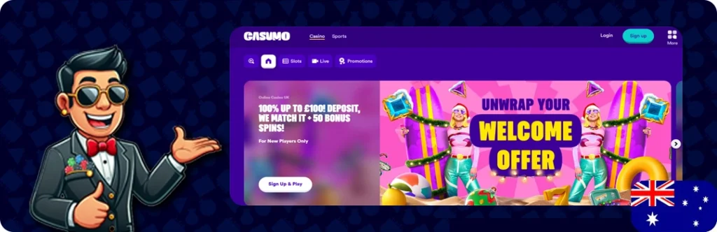 Casumo — 100% up to $500 + 100 Free Spins