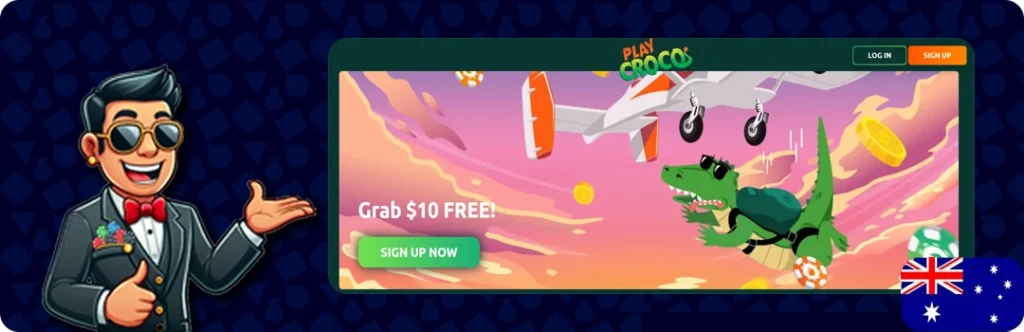 PlayCroco Casino — $5 Deposit for 100 Free Spins
