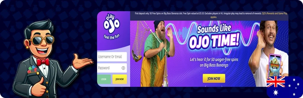 PlayOJO Casino — 50 Free Spins, No Wagering