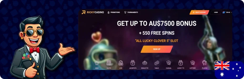 Ricky Casino — Up to 20% Cashback Based on VIP Status