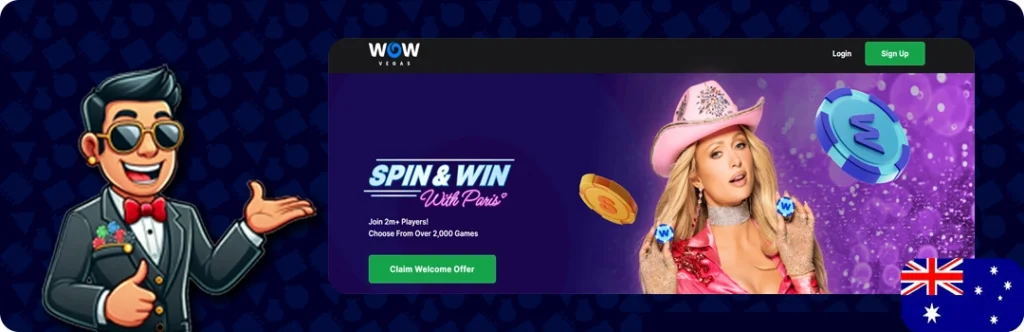 WOW Vegas — 5 FREE Sweeps Coins + 1.5 Million Gold Coins