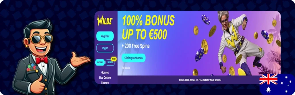 Wildz Casino — 20 Free Spins on Signup, No Wagering