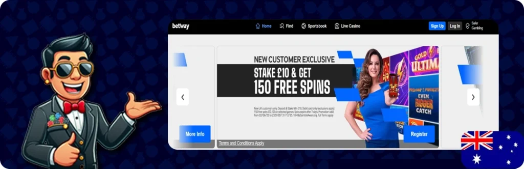 Betway — Stake £10 & Get 150 Free Spins