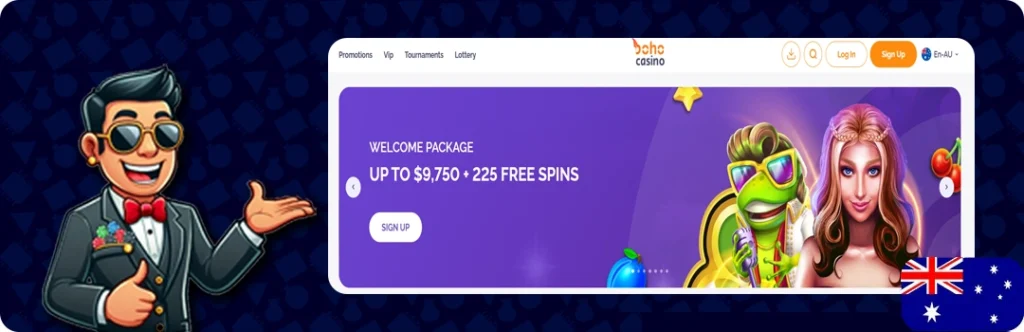 Boho Casino — A$2,000 + 100 Spins