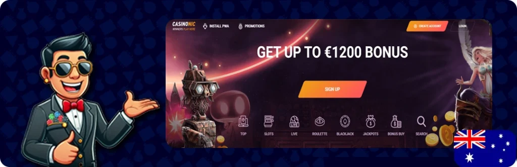 Casinonic — AU$5,000 Over 10 Deposits