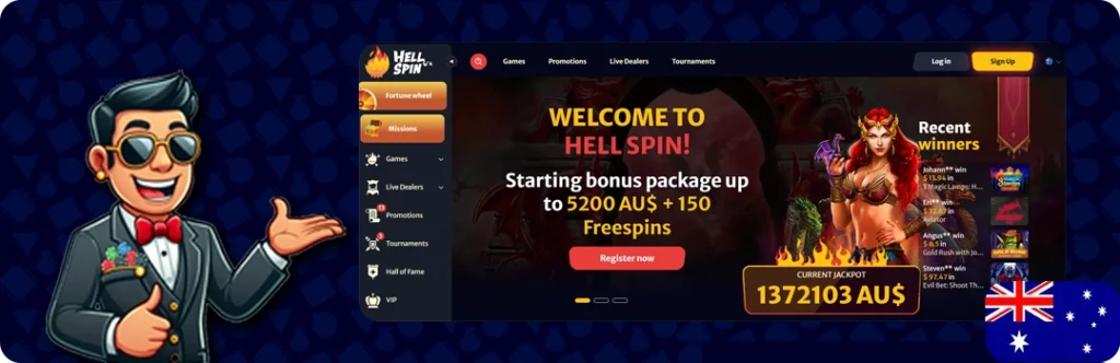 HellSpin — Up to 5200 AU$ + 150 Free Spins