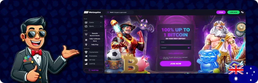 Metaspins — 100% Up To 1 Bitcoin On Your First Deposit