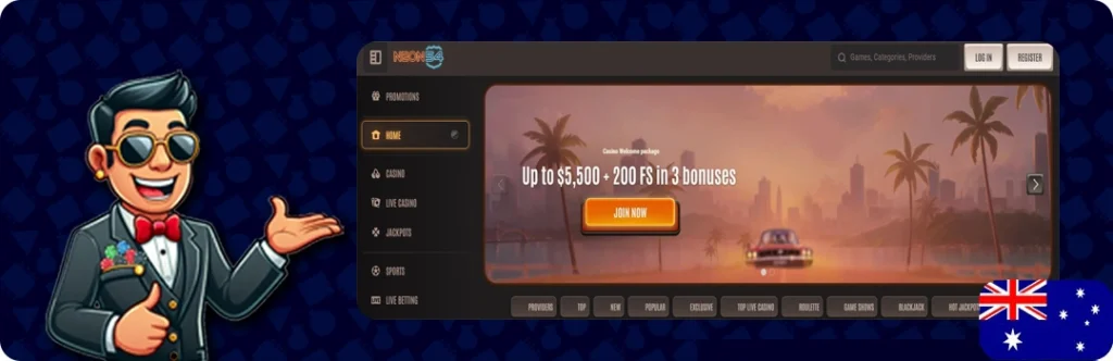 Neon54 — Up To $5,500 + 200 Free Spins In 3 Bonuses