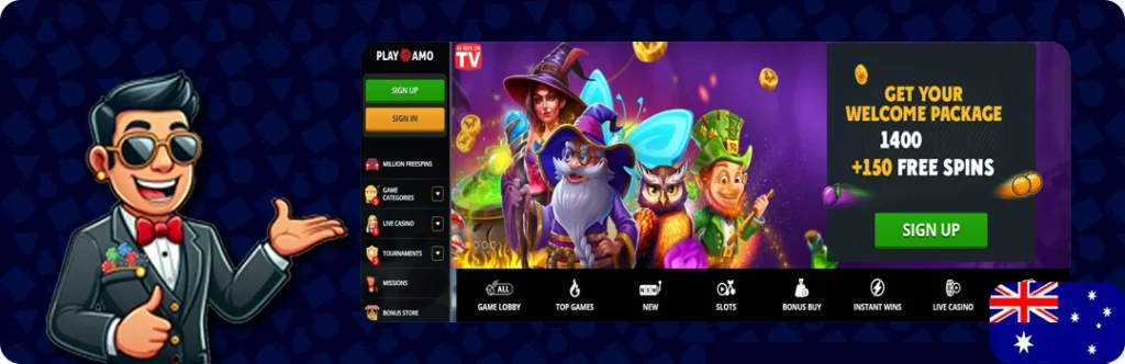 PlayAmo Casino — $1,500 + 150 Free Spins