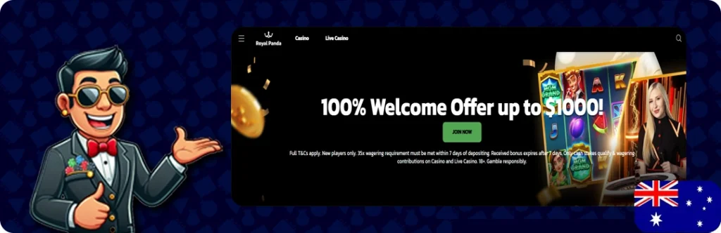 Royal Panda — 100% Welcome Offer Up to $1000