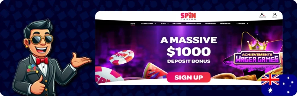 Spin Casino — $1000 Deposit Bonus