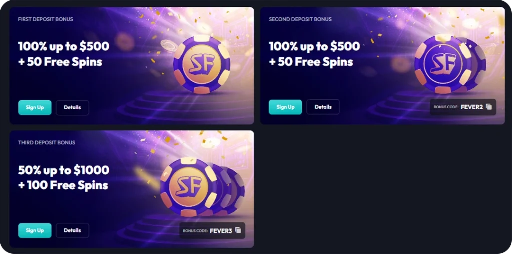 SpinFever Casino Bonuses for Australian Players