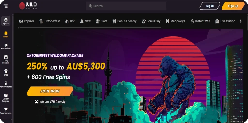 Casino Interface & Layout Experience