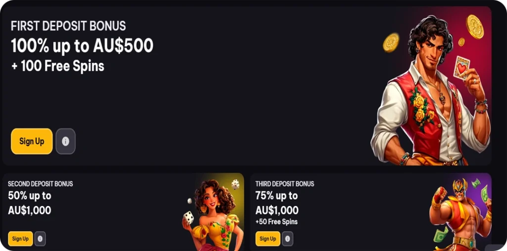 Spinmacho Bonuses for Australian Players