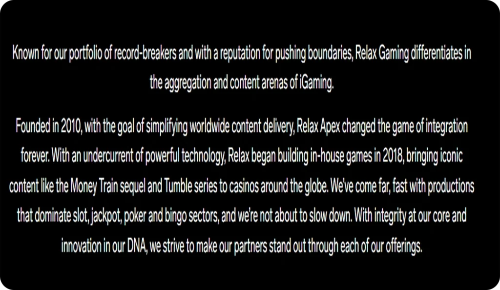 Who Is Relax Gaming?