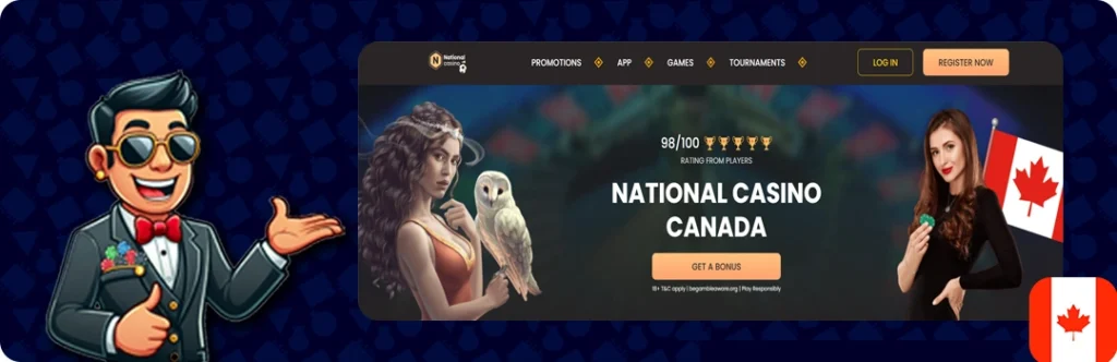 National Casino — 100 Free Spins + 100% Match for $5
