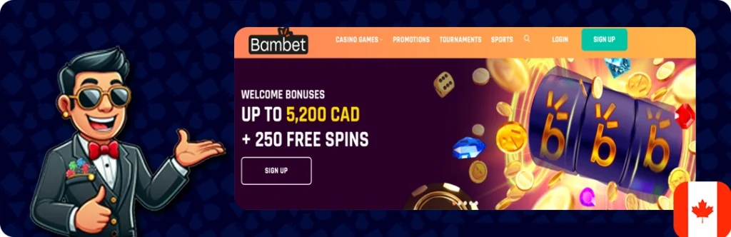 Bambet — Welcome Bonus up to 5,200 CAD + 250 Free Spins