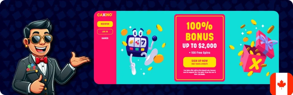 Caxino — 100% Bonus up to $2,000 + free spins