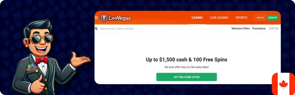 LeoVegas — Up To 1,500 Cash & 100 Free Spins