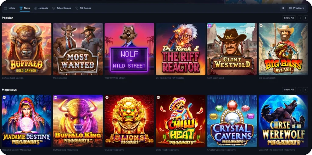 Lucky Wins Online Casino Games
