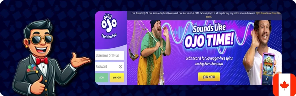 PlayOJO Casino — 50 free spins, no wagering
