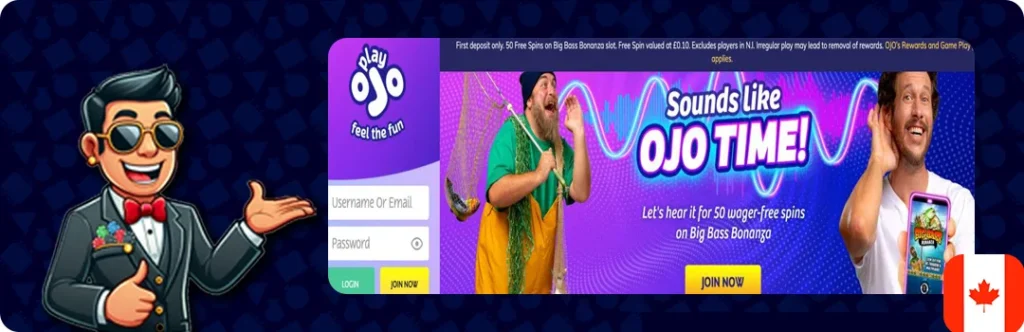 PlayOJO Casino — 50 wager-free spins