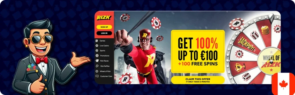 Rizk Casino — Get 100% Up To €100 + 100 Free Spins