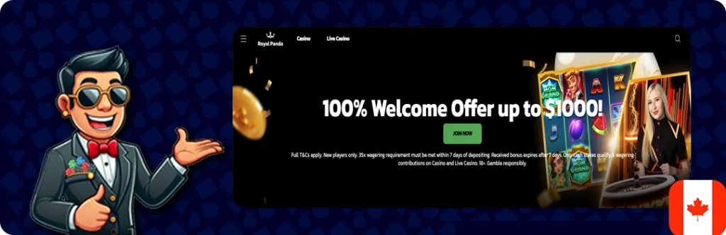 Royal Panda — 100% Welcome Offer up to $1000!