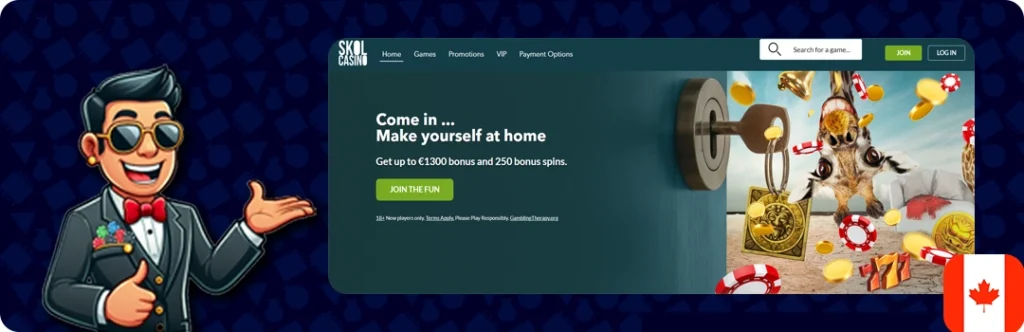Skol Casino — Get Up to €1300 bonus and 250 bonus spins