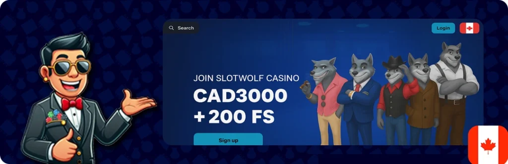 SlotWolf — CAD3000 + 200 Free Spins