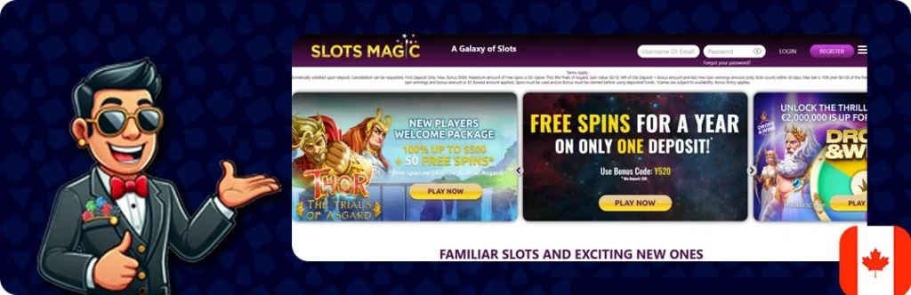 SlotsMagic — 100% Up To $500 + 50 Free Spins
