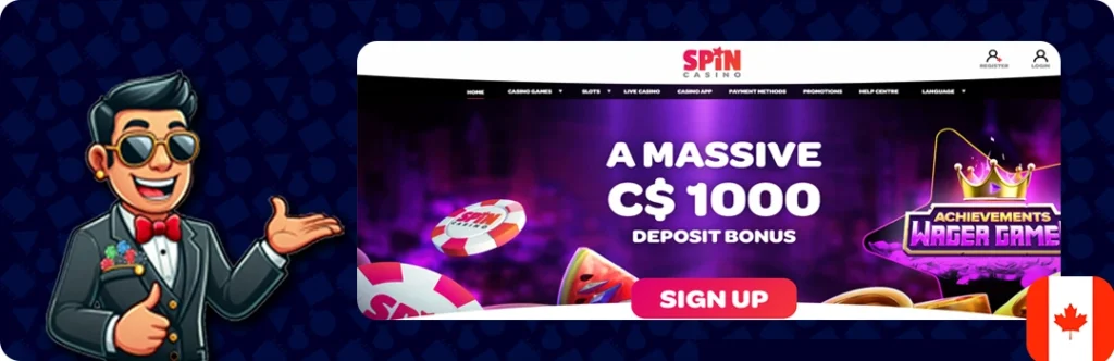 Spin Casino — 100% bonus up to $1,000
