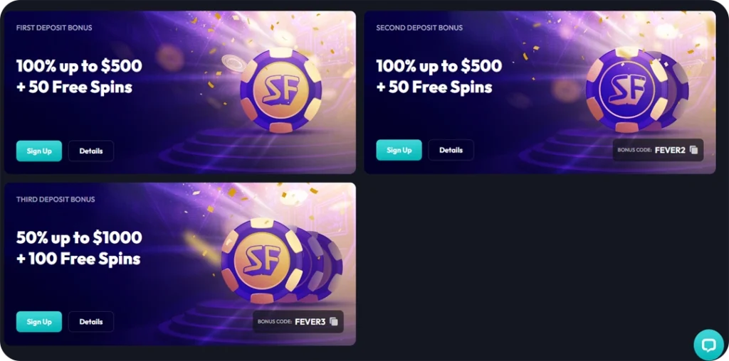 SpinFever Bonuses for Canadian Players