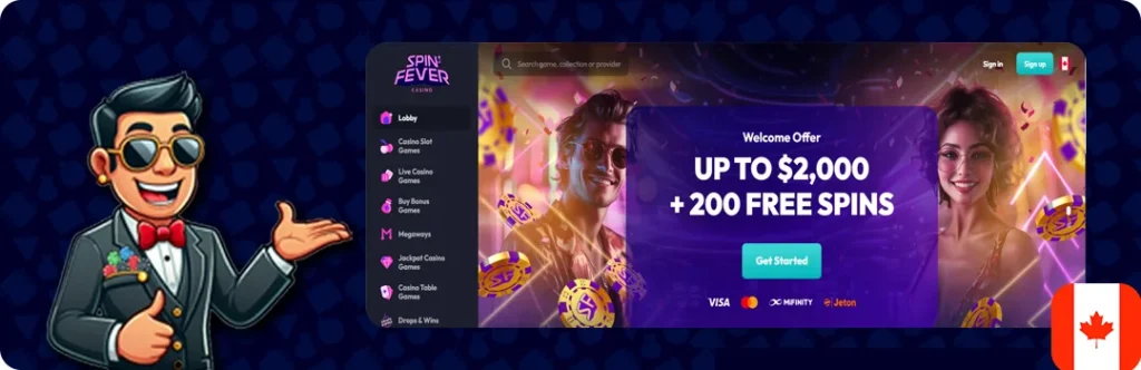SpinFever Casino — Up To $2,000 + 200 Free Spins