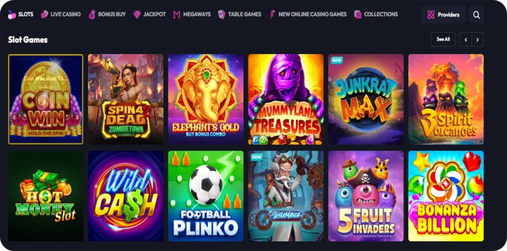 SpinFever Online Casino Games
