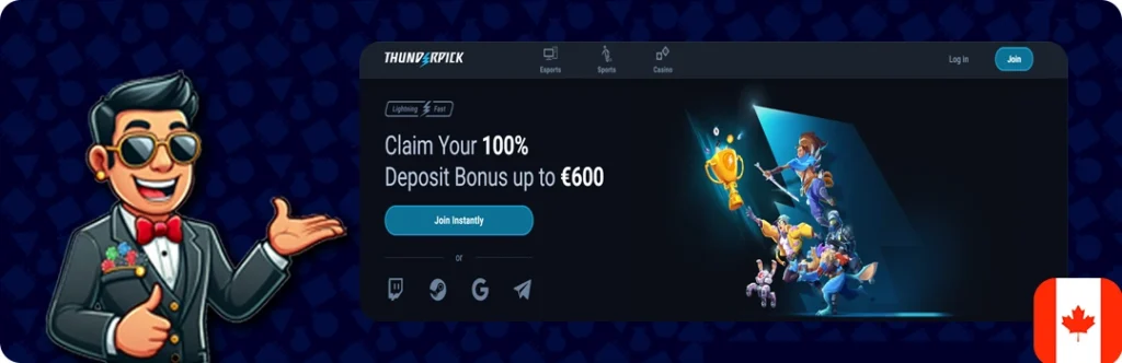 Thunderpick — 100% Deposit Bonus up to €600