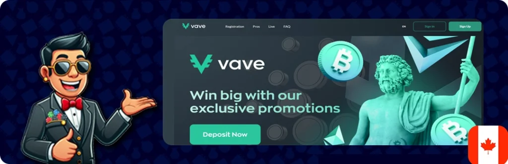 Vave — 100% up to 1 BTC + 100 free spins