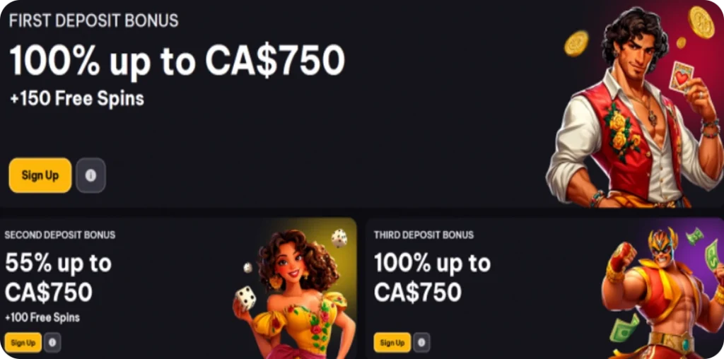 Spinmacho Bonuses for Canadian Players