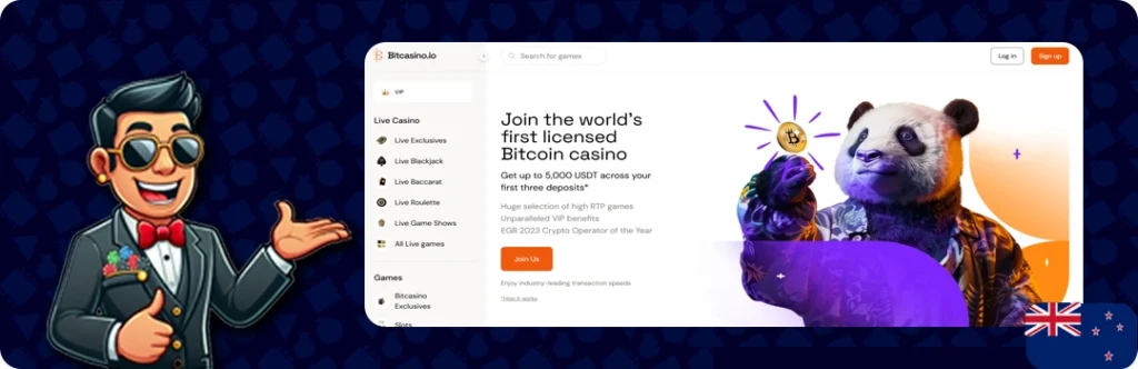 Bitcasino.io — Up to 5,000 USDT across your first three deposits