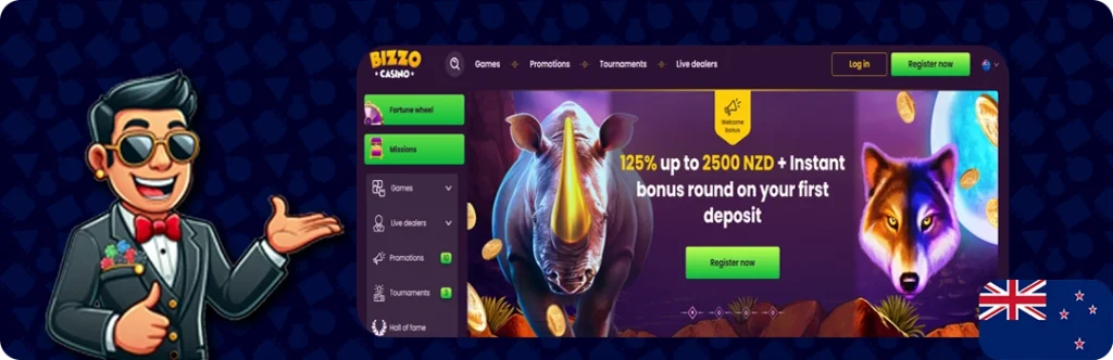 Bizzo Casino — 125% up to 2500 NSD + Instant Bonus