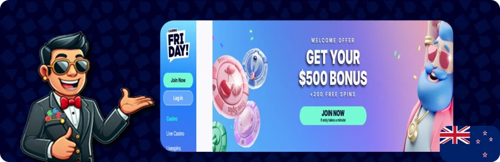 CasinoFriday — Get your $500 bonus +200 Free Spins