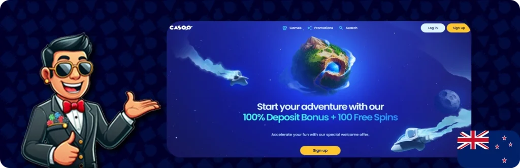 Casoo Casino — 100% Deposit bonus + 100 Free Spins