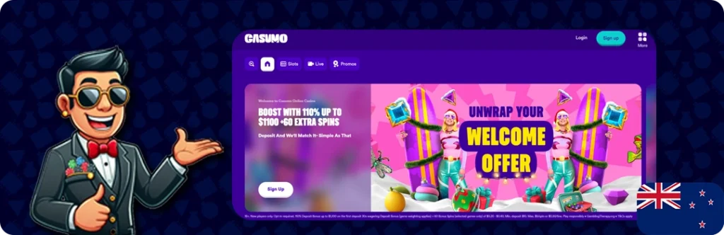 Casumo — Boost With 110% Up to $1100 +60 extra spins