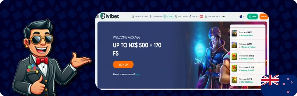 Ivibet Casino — Welcome Package up To NZ$500 + 170 Free spins