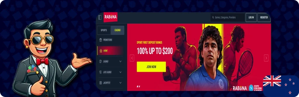 Rabona — Deposit Bonus 100% Up to $200
