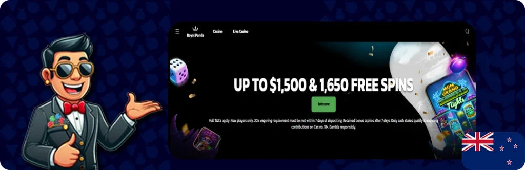 Royal Panda — 100% Welcome Offer up to $1000!