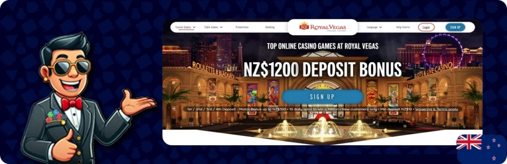 Royal Vegas — NZ$1,200 in Bonuses