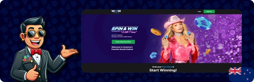 WOW Vegas — Spin & Win with Paris. Join 2m+ players over 2,000 Games