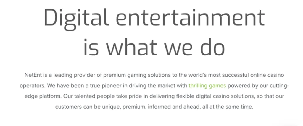 Who Is NetEnt and What Makes Them Stand Out?