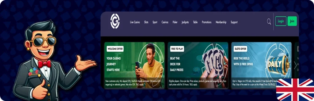 Grosvenor Casino — Double the Odds on First Bet (Min £5)